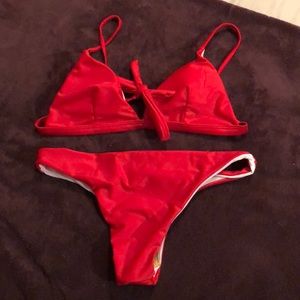 two piece bathing suit